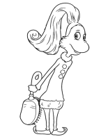 A coloring page of horton hears a who